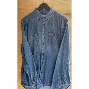 Tommy Hilfiger Denim Shirt Size Large Blue Long Sleeve